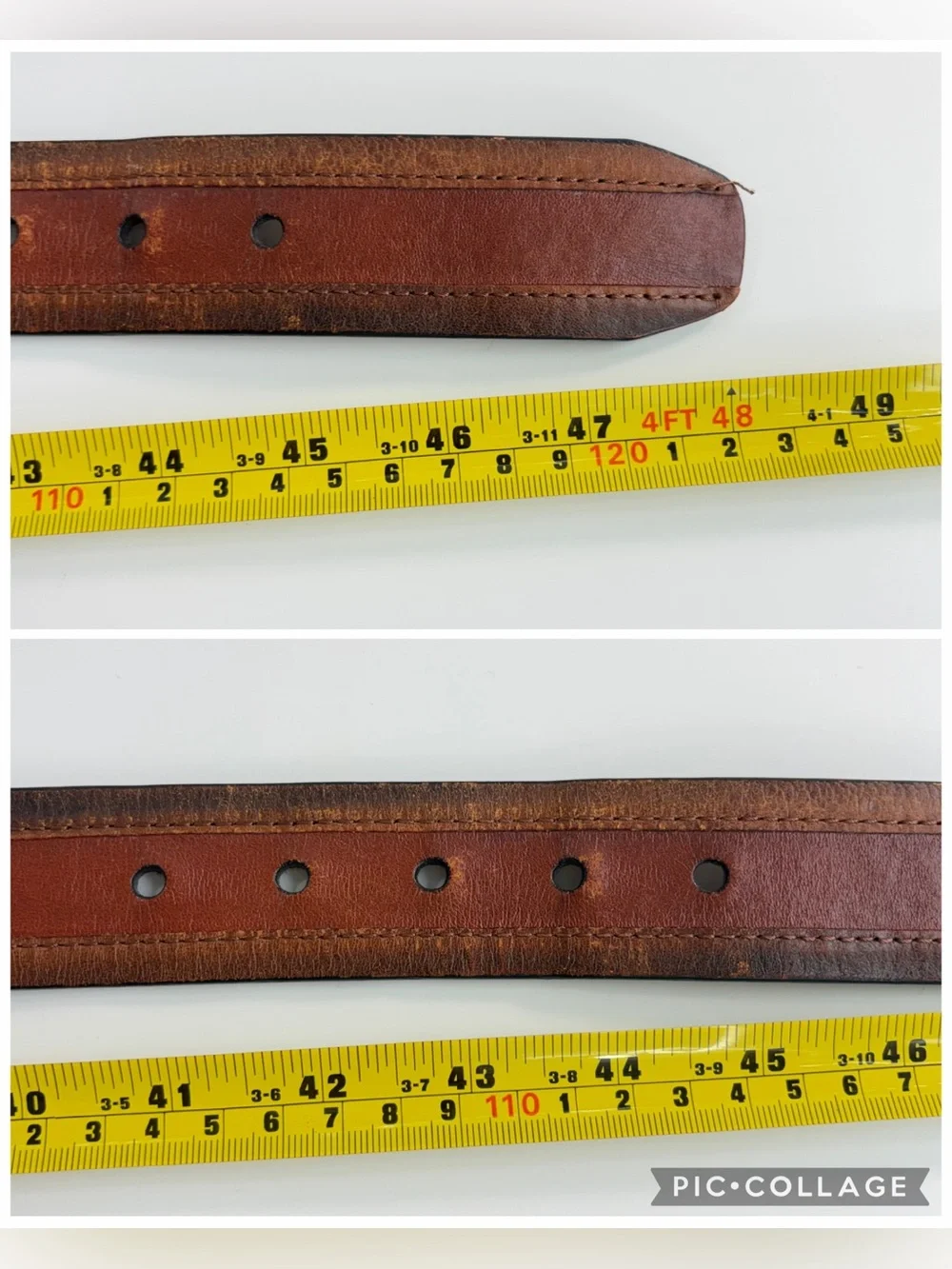 Columbia Sportswear Vintage Leather Belt Red Yellow Woven Inlay Southwestern 44